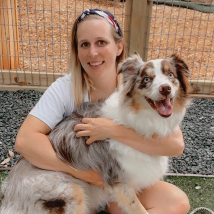 Steph with her Australian Shepherd Koe